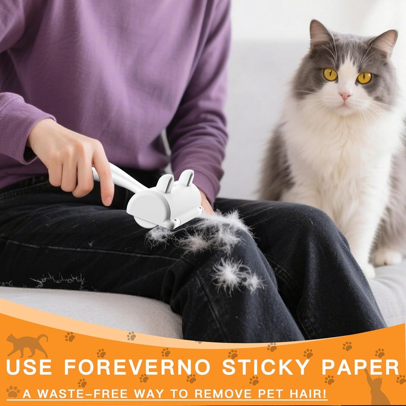 Furry fun Pet Hair Remover Roller & Self-Cleaning Grooming Brush (2-in-1), Reusable Fur Tool for Dogs Cats Shedding, No Sticky Sheets for Pet Hair Removal on Furniture, Couch, Carpet, Bedding, Car Seats - Image 5